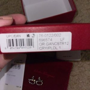 Ferragamo 12mm Gancini Crystal Earrings